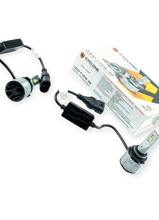 Автолампа led hb4 12v type 38 60w 6000k 14000l радіатор з вентилятором cyclone