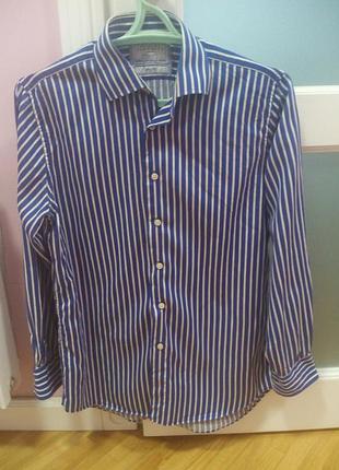 Рубашка мужская в полоску котоновая