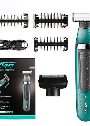 Электробритва vgr v-393 shaver профессиональная водонепроницаемая, машинка мужская для бритья