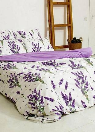 Постельное белье ранфорс лаванда двуспальный евро