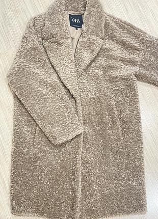 Пальто з імітації овчини zara