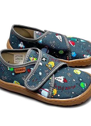 Дитячі тапочки хлопчику р 22 froddo barefoot. дитячі текстильні капці на липучці