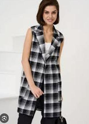 Комфортний без рукавів жакет, кардиган, накидка великого розміру