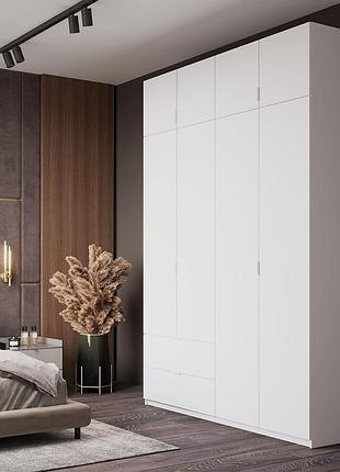 Шкаф распашной с антресолью doros лукас 160х50х240 см белый (drs-011193)