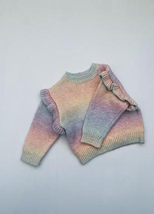 Дитячий теплий светр nutmeg для дівчат 1 рік 2