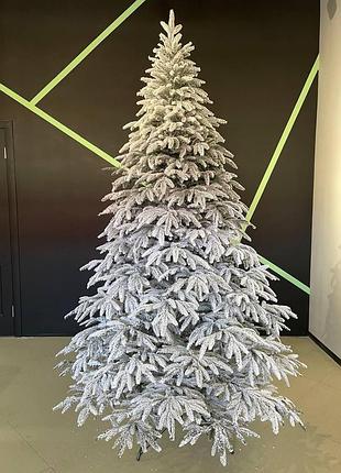 Новорічна ялинка лита снігова штучна альпійська ялина литі гілки 180 см, 220 см, 250 см