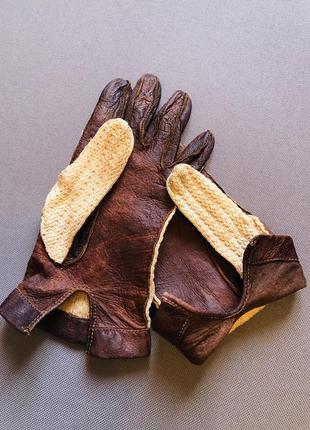 Шкіряні рукавички для автоледі автоперчатки3 фото