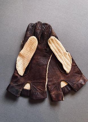 Шкіряні рукавички для автоледі автоперчатки1 фото