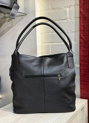 Сумка шкіряна чорна 3