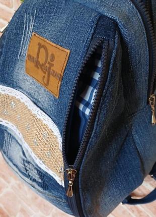 Джинсовый городской рюкзак 4