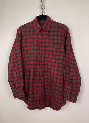 Orvis базова чоловіча червона байкова сорочка в клітинку