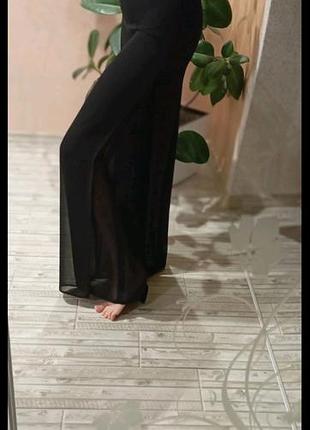 Брюки брюки широкие прозрачные нарядные