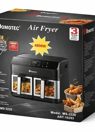 Аэрофритюрница domotec air fryer, 4800 вт