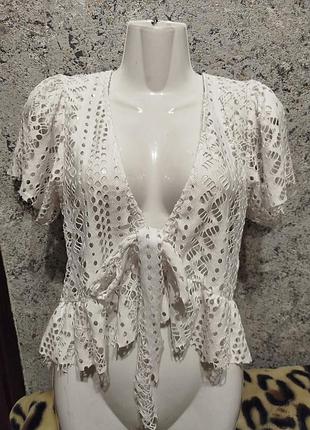 Мереживна блуза-балеро