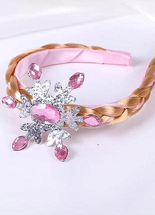 Обруч дитячий з кіскою сніжинка