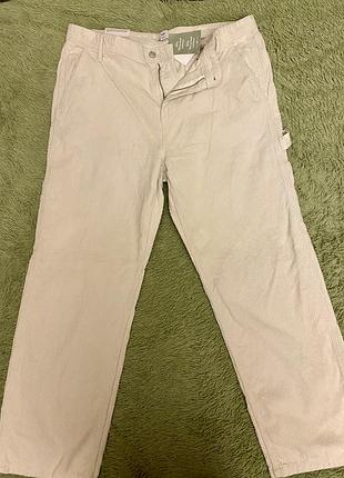 Нові чоловічі білі вельветові штани h&m