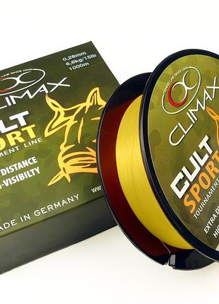 Жилка climax сult сarp sport yellow 0,22mm 4,4kg (1000m)