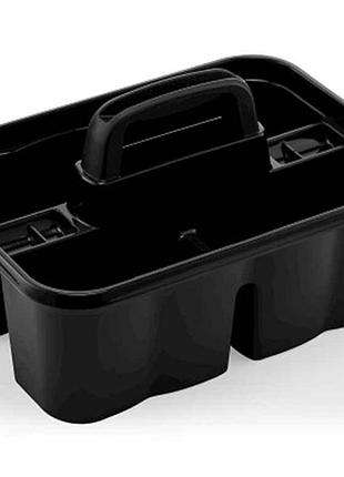 Органайзер 3-х секционный с ручкой (34,5х25х19,5см) (черный) тм dunya