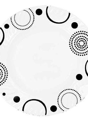 Тарелка мелкая стеклок. no8 d=200мм абстракция (6шт в уп) 30057-02-15018 тм snt