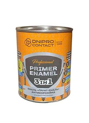Грунт эмаль серебристый 0,9кг 3 в 1 тм dnipro contact