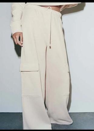 Круті штани карго вільного крою wide leg zara