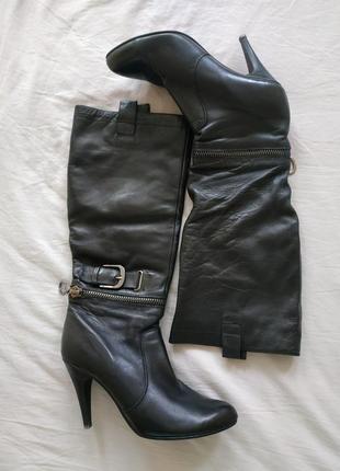 Koieeier // жіночі високі чоботи-гармошка / демисезон / натуральна шкіра розмір 39