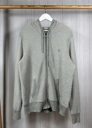 Allsaints charter hoody zip худі кофта шерсть/коттон оригінал premium