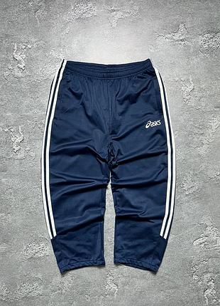 Спортивные штаны спортивки asics асикс на лампасах в полоску монограмнные винтажные m, fendi