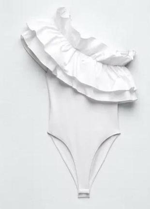 Стильний нарядний боді з рюшем, m l