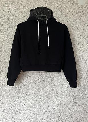 Тепла укорочена худі, кофта для дівчат на ріст 152-158