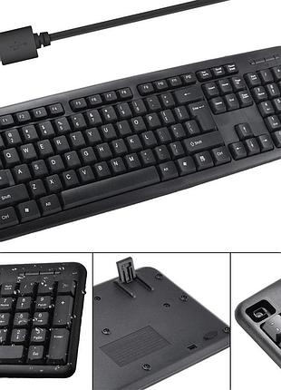 Проводная клавиатура мембранная, от usb, keyboard k107