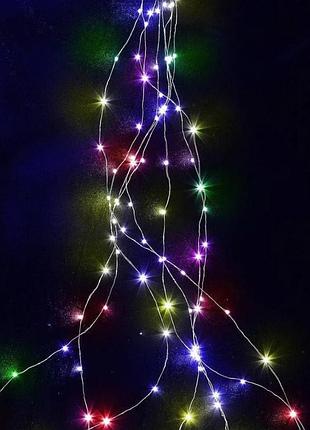 Гірлянда "конський хвіст" від мережі, 3м, 510led, різнокольорове світло
