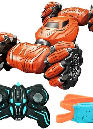 Машинка перевертень на радіокеруванні car toys 986-14, помаранчева