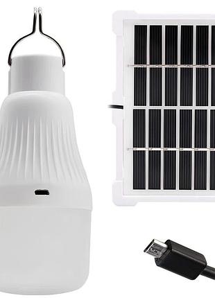 Кемпинговая led лампа с солнечной панелью 10w, cl022
