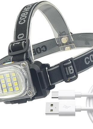 Налобный фонарь от usb, 5вт, 200лм, 6659a