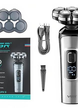 Аккумуляторная электробритва, usb, vgr-385