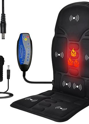 Массажная накидка на кресло авто от сети и прикуривателя, massage ly54