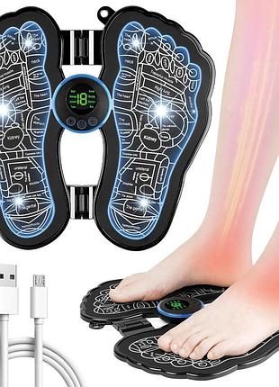 Масажний килимок для ніг з usb, 8 режимів, foot massager 8r