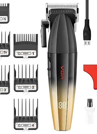 Аккумуляторная машинка для стрижки + 6 насадок, с usb, v003
