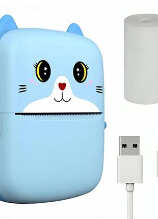 Детский термопринтер с bluetooth + 1 рулон бумаги, usb, a8