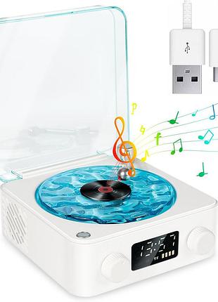 Портативна bluetooth колонка з rgb підсвічуванням від usb, біла