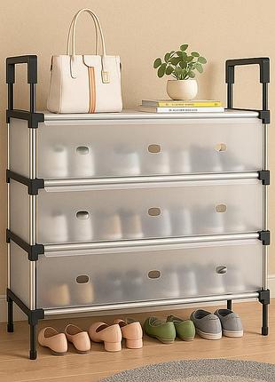 Полка для обуви на 4 яруса, 86,5х56,3х28,3см, shoe rack