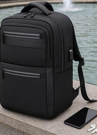 Рюкзак для ноутбука с usb, 16", 42x28x16 см, bag bg-40, черный