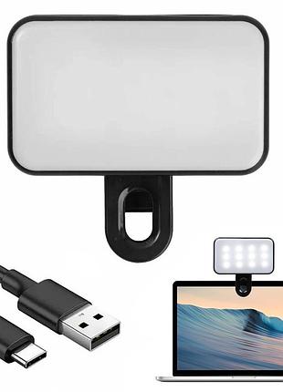 Акумуляторне підсвічування з прищіпкою, 3 режими, від usb, hy-24