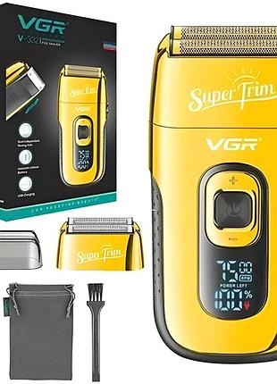Электробритва шейвер от usb, дисплей, vgr super trim v-332