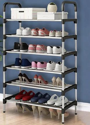 Полиця для взуття 6 секцій (105х54х25см) new shoe rack