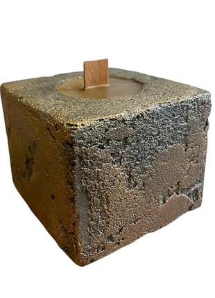 Свеча из пчелиного воска ручной работы с деревянным фитилем