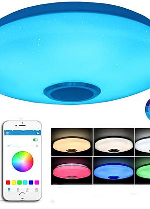 Світильник стельовий (60w, 38см) з bluetooth+куль, rgb lamp