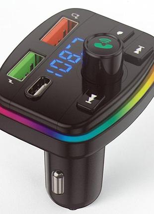 Автомобильный fm трансмиттер, 2хusb, type-c, pervoi ctc-731
