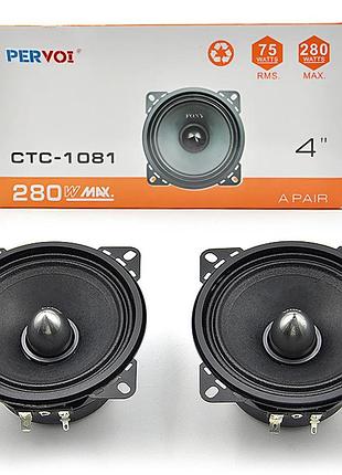 Автомобильные динамики 4" (10см), 280вт, 2шт, ctc-1081